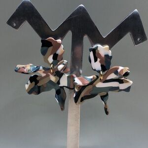 Lele Sadoughi Small Paper Lily Earrings in color Terrain Dressy Statement Style.